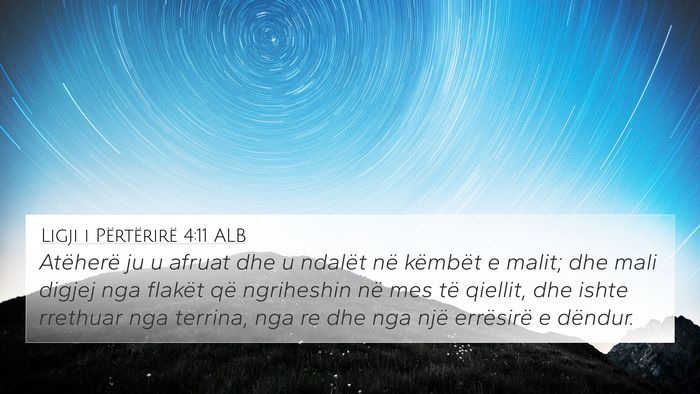 Ligji i Përtërirë 4:11 ALB Bible Verse Image