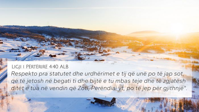 Ligji i Përtërirë 4:40 ALB Bible Verse Image