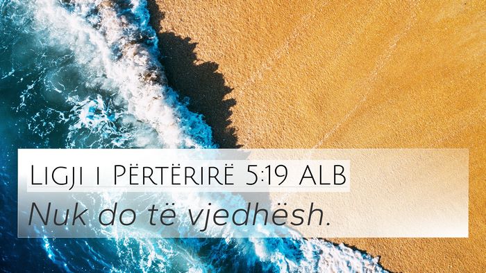 Ligji i Përtërirë 5:19 ALB 4K Wallpaper - Nuk do të - 4K Wallpaper Bible Verse