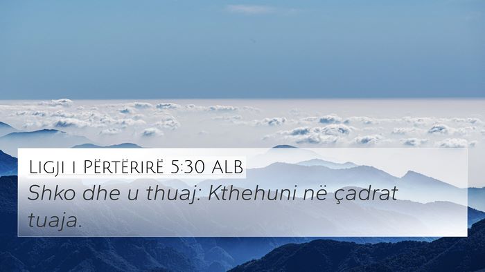 Ligji i Përtërirë 5:30 ALB 4K Wallpaper - Shko dhe u thuaj: Kthehuni në çadrat - 4K Wallpaper Bible Verse