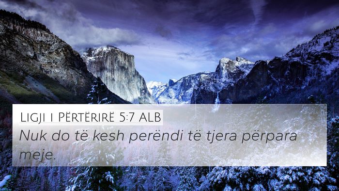 Ligji i Përtërirë 5:7 ALB Bible Verse Image