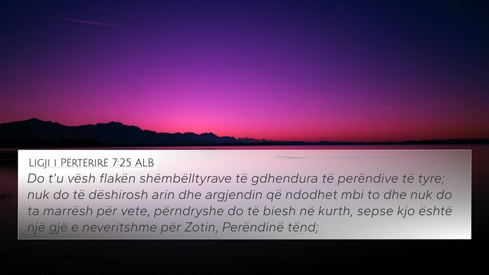 Ligji i Përtërirë 7:25 ALB Bible Verse Image