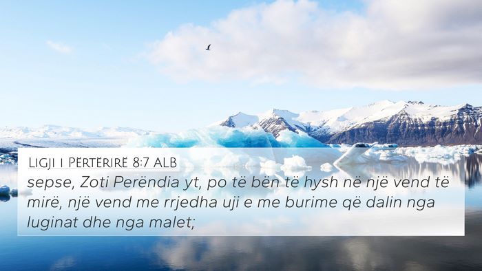 Ligji i Përtërirë 8:7 ALB Bible Verse Image