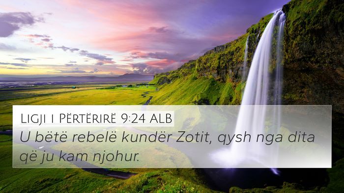 Ligji i Përtërirë 9:24 ALB Bible Verse Image