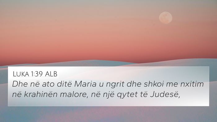 Luka 1:39 ALB Bible Verse Image