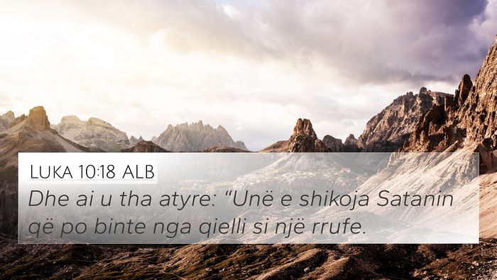 Luka 10:18 ALB Bible Verse Image