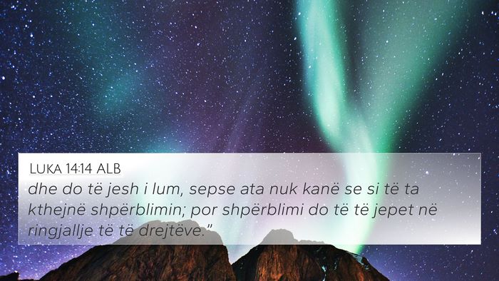 Luka 14:14 ALB Bible Verse Image