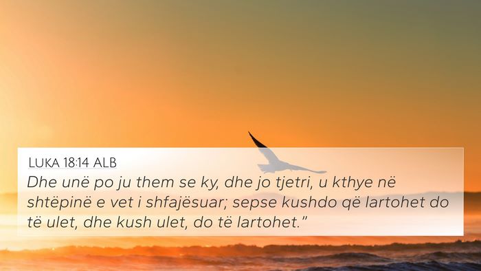 Luka 18:14 ALB Bible Verse Image