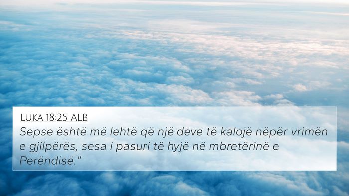 Luka 18:25 ALB 4K Wallpaper - Sepse është më lehtë që një deve të - 4K Wallpaper Bible Verse