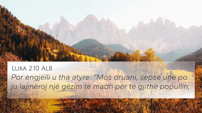 Luka 2:10 ALB Bible Verse Image