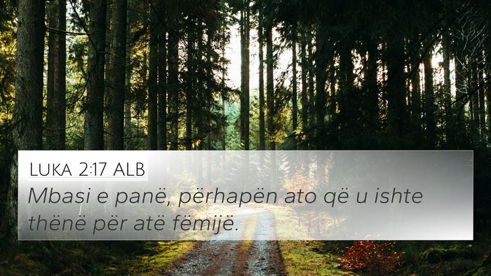 Luka 2:17 ALB 4K Wallpaper - Mbasi e panë, përhapën ato që u ishte thënë - 4K Wallpaper Bible Verse