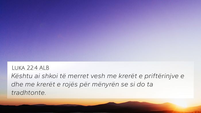 Luka 22:4 ALB Bible Verse Image