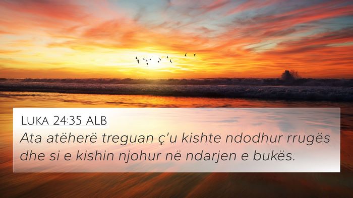 Luka 24:35 ALB Bible Verse Image