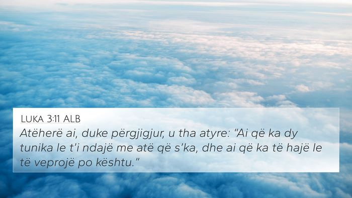 Luka 3:11 ALB Bible Verse Image