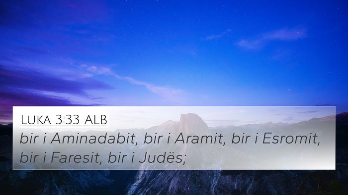 Luka 3:33 ALB Bible Verse Image