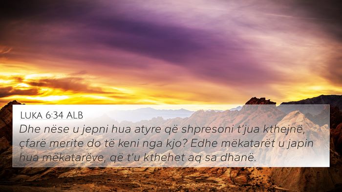Luka 6:34 ALB Bible Verse Image