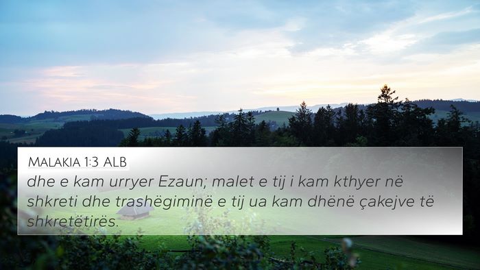 Malakia 1:3 ALB Bible Verse Image