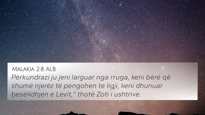 Malakia 2:8 ALB Bible Verse Image