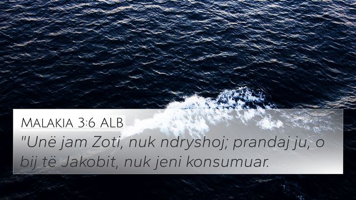 Malakia 3:6 ALB Bible Verse Image