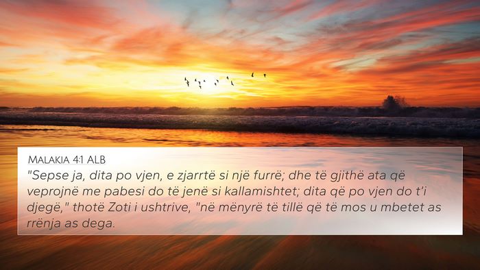 Malakia 4:1 ALB Bible Verse Image