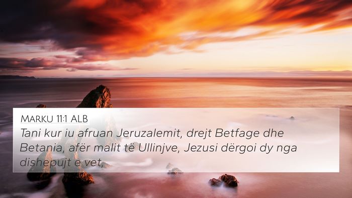 Marku 11:1 ALB Bible Verse Image