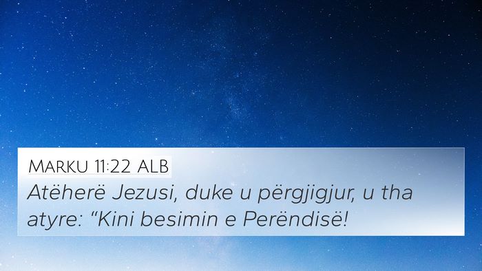 Marku 11:22 ALB Bible Verse Image