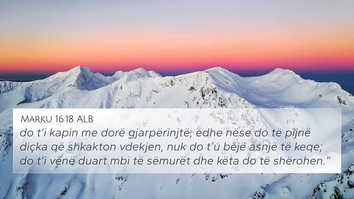 Marku 16:18 ALB Bible Verse Image