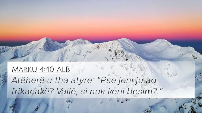 Marku 4:40 ALB Bible Verse Image