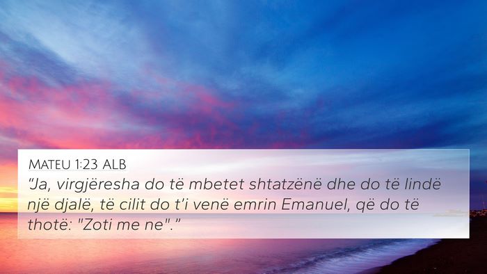 Mateu 1:23 ALB Bible Verse Image