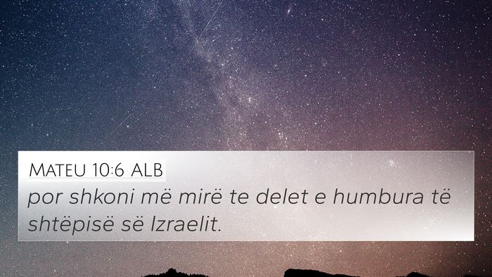 Mateu 10:6 ALB Bible Verse Image