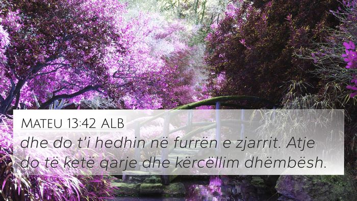 Mateu 13:42 ALB Bible Verse Image
