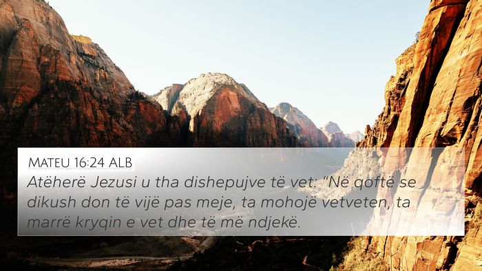 Mateu 16:24 ALB Bible Verse Image