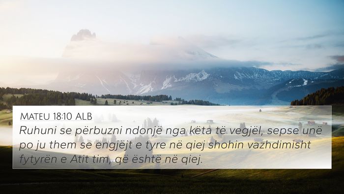 Mateu 18:10 ALB Bible Verse Image