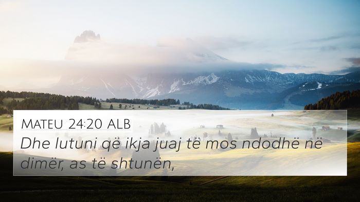 Mateu 24:20 ALB 4K Wallpaper - Dhe lutuni që ikja juaj të mos ndodhë në - 4K Wallpaper Bible Verse