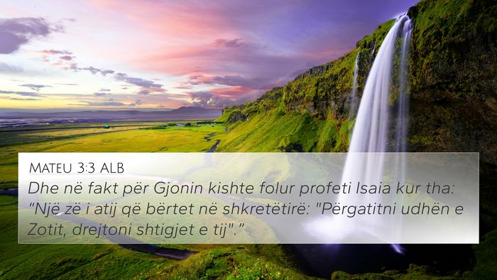 Mateu 3:3 ALB Bible Verse Image