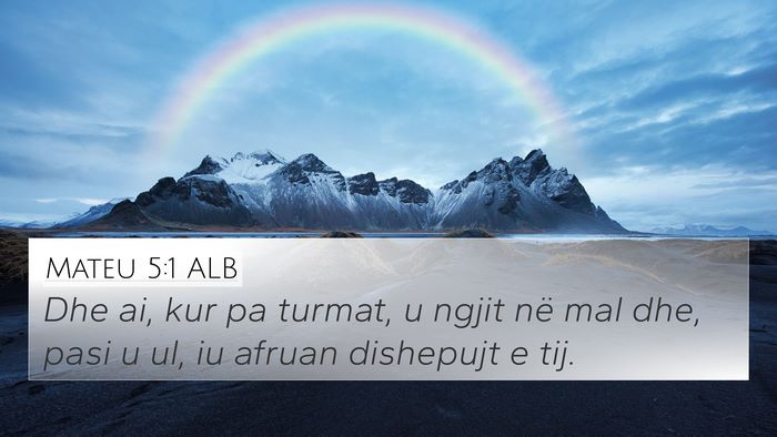Mateu 5:1 ALB Bible Verse Image