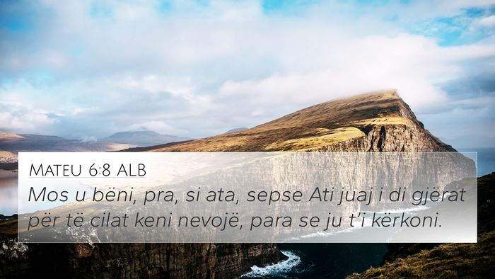 Mateu 6:8 ALB Bible Verse Image