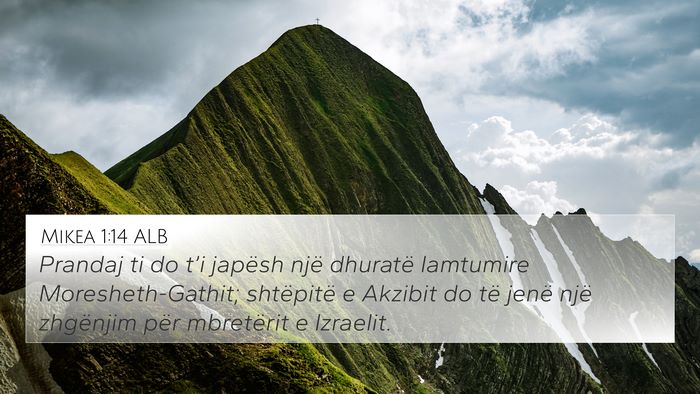 Mikea 1:14 ALB Bible Verse Image