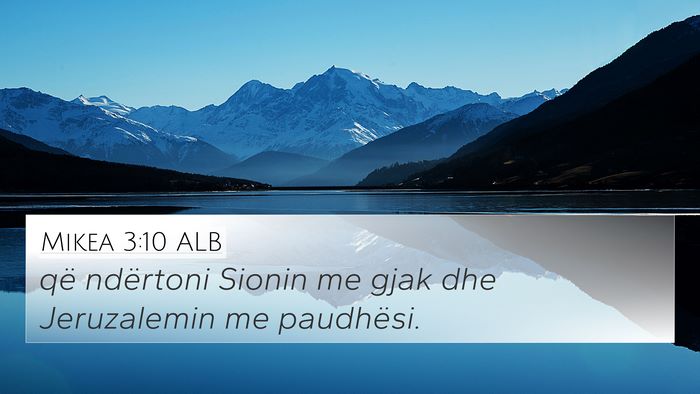 Mikea 3:10 ALB Bible Verse Image