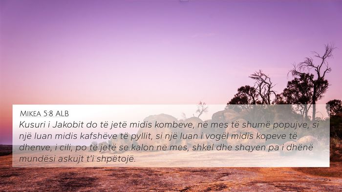 Mikea 5:8 ALB Bible Verse Image