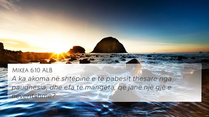 Mikea 6:10 ALB Bible Verse Image
