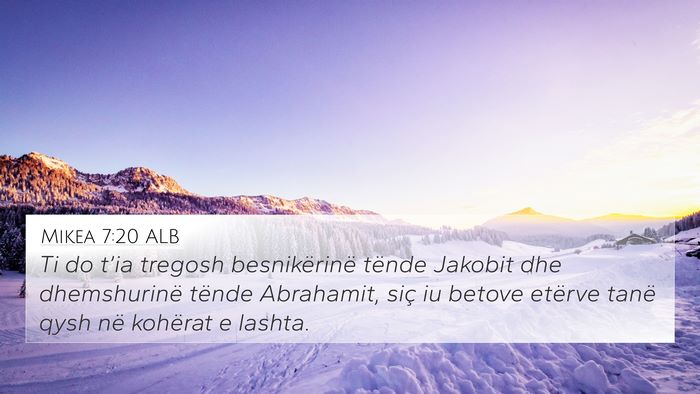 Mikea 7:20 ALB Bible Verse Image