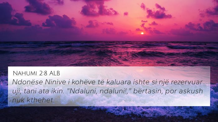 Nahumi 2:8 ALB Bible Verse Image