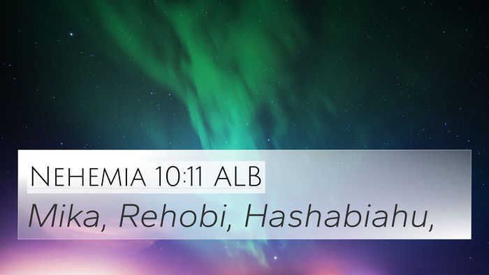 Nehemia 10:11 ALB 4K Wallpaper - Mika, Rehobi, - 4K Wallpaper Bible Verse
