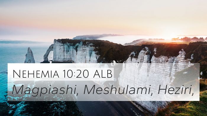 Nehemia 10:20 ALB Bible Verse Image