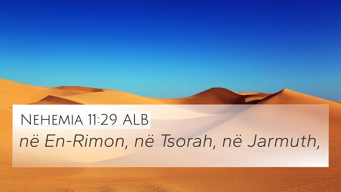 Nehemia 11:29 ALB 4K Wallpaper - në En-Rimon, në Tsorah, në - 4K Wallpaper Bible Verse