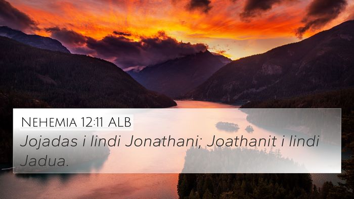 Nehemia 12:11 ALB 4K Wallpaper - Jojadas i lindi Jonathani; Joathanit i lindi - 4K Wallpaper Bible Verse