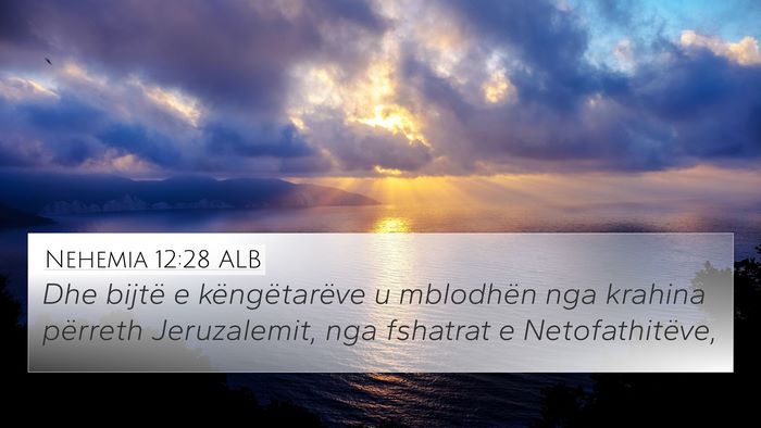 Nehemia 12:28 ALB Bible Verse Image