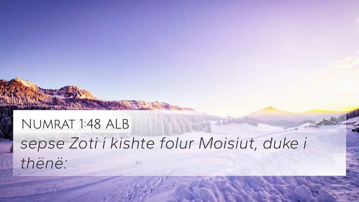Numrat 1:48 ALB 4K Wallpaper - sepse Zoti i kishte folur Moisiut, duke i - 4K Wallpaper Bible Verse