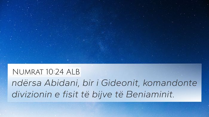 Numrat 10:24 ALB Bible Verse Image